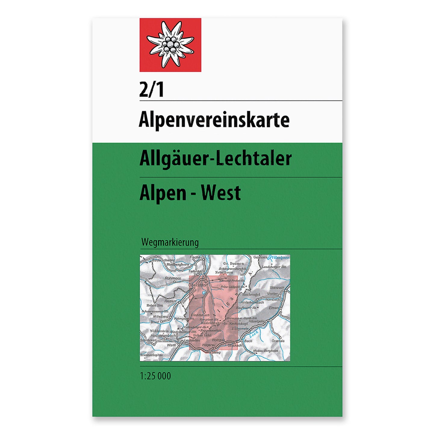 2/1 Footpath Map - Allgäu-Lechtal Alps, West