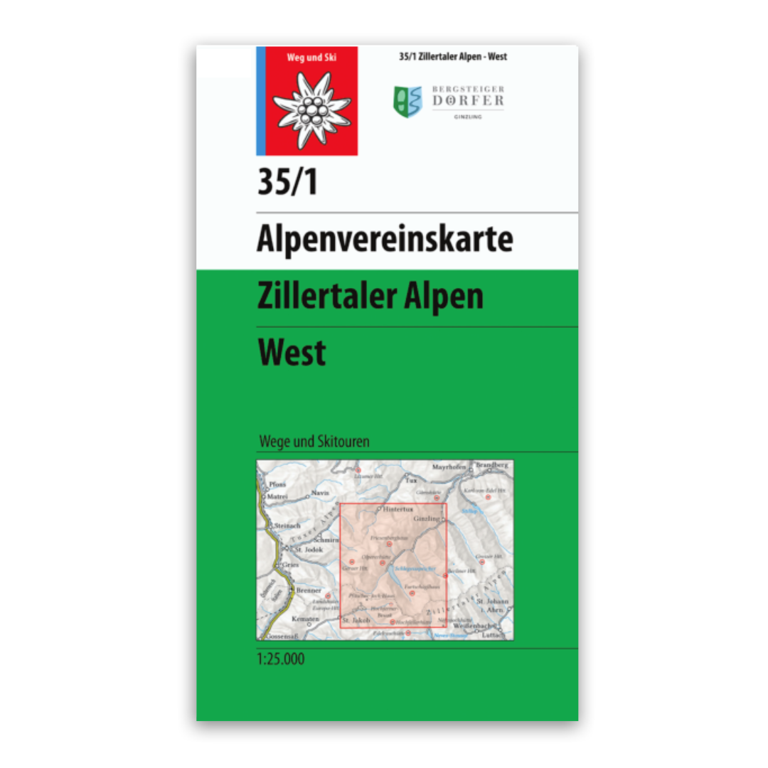 35/1 Kombi Map - Zillertal Alps, West