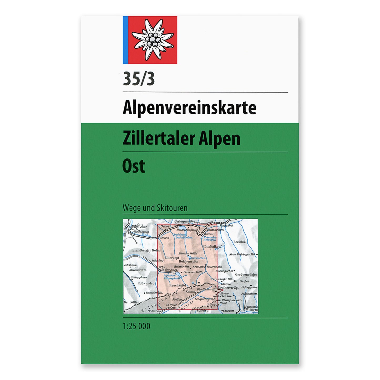 35/3 Kombi Map - Zillertal Alps, East
