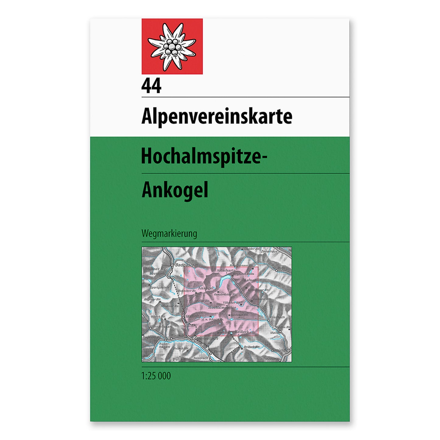 44 Footpath Map - Hochalmspitze, Ankogel
