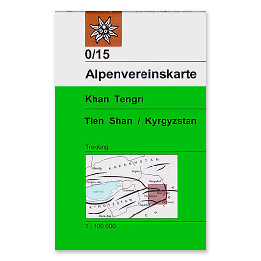 0/15 Expedition Map - Khan Tengri, Tien Shan (East), Kyrgyzstan