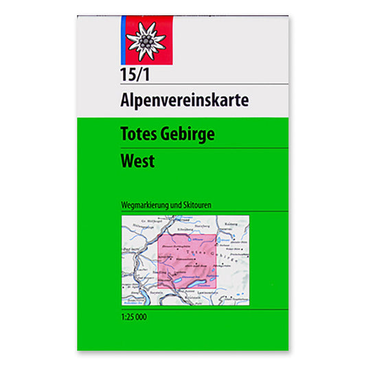 15/1 Footpath & Ski Map - Totes Gebirge, West - 2014