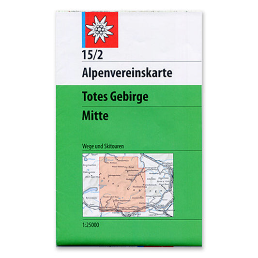 15/2 Footpath & Ski Map - Totes Gebirge, Middle - 2016