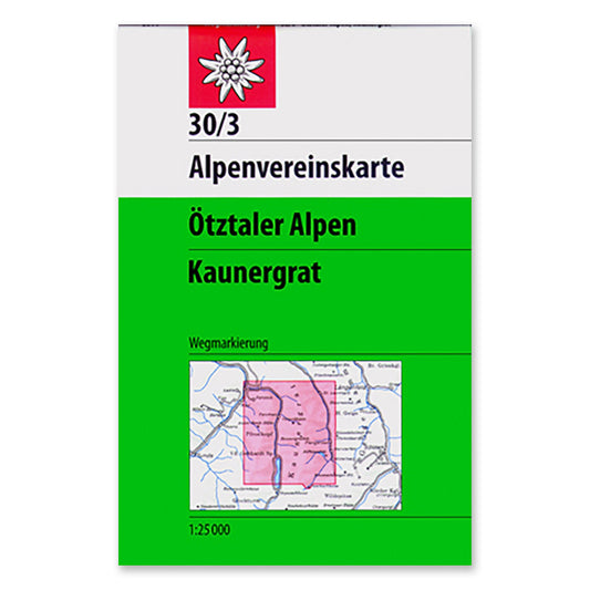 30/3 Footpath Map - Ötztal Alps, Kaunergrat - 2014