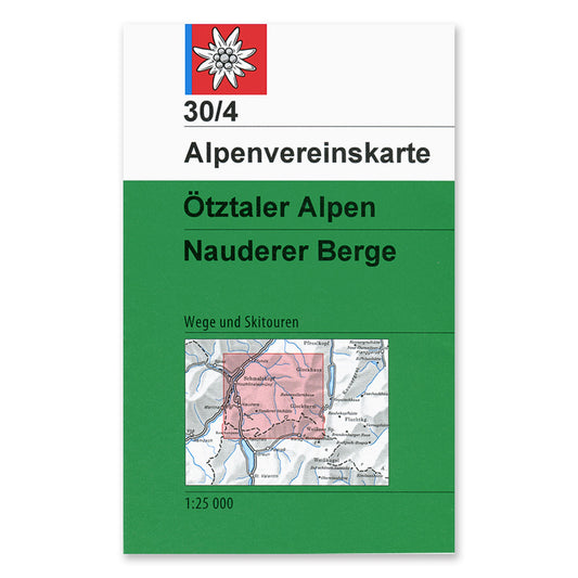 30/4 Footpath & Ski Map - Ötztal Alps, Nauderer Berge - 2017