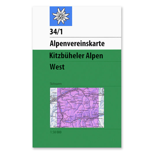 34/1 Ski Map - Kitzbühler Alpen, West - 2019