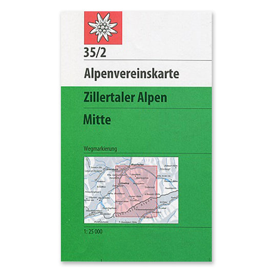 35/2 Footpath Map - Zillertal Alps, Middle