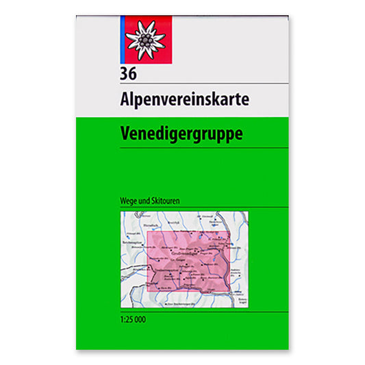 36 Footpath & Ski Map - Venediger Group - 2014