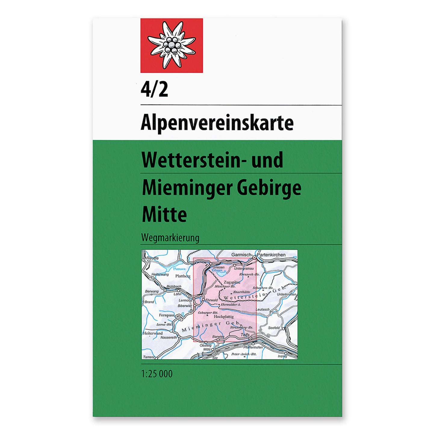 4/2 Footpath Map - Wetterstein-Mieminger Mountains, Middle - 2018