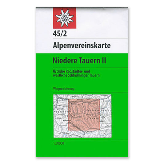 45/2 Footpath Map - Lower Tauern II - 2016