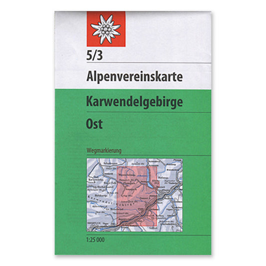 5/3 Footpath Map - Karwendel Mountains, East - 2015