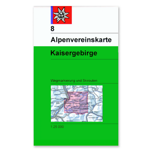 8 Footpath & Ski Map - Kaiser Mountains - 2016